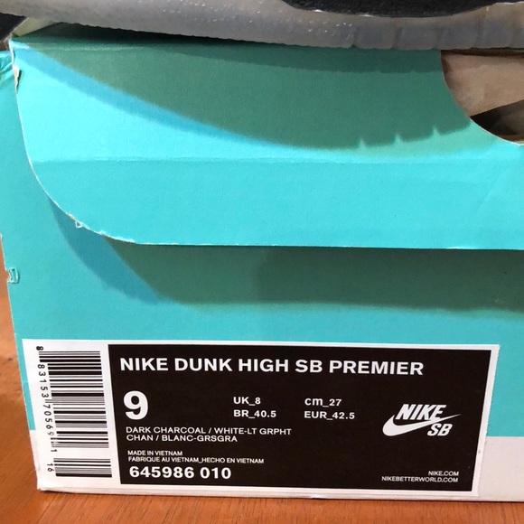 Nike Dunk High SB Premier NWT MINT 9 - Picture 10 of 11